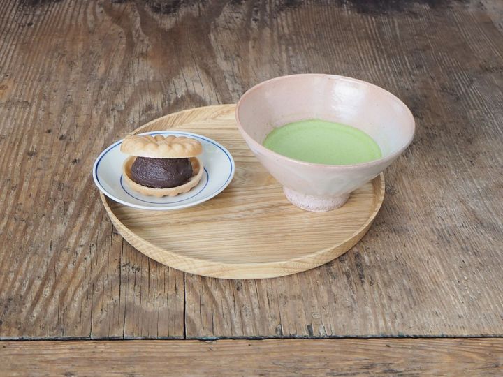 「抹茶と小豆もなかセット」1300円