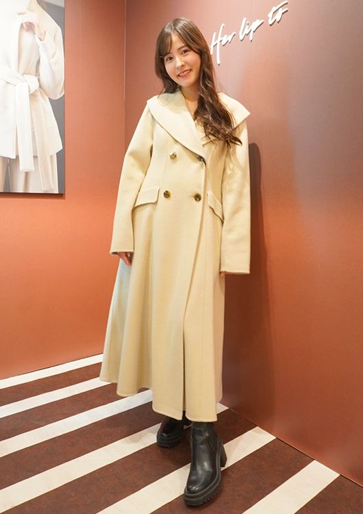 Her lip to Lausanne Wool Short Coat 身長156cmのSガールがお試し】『Her 