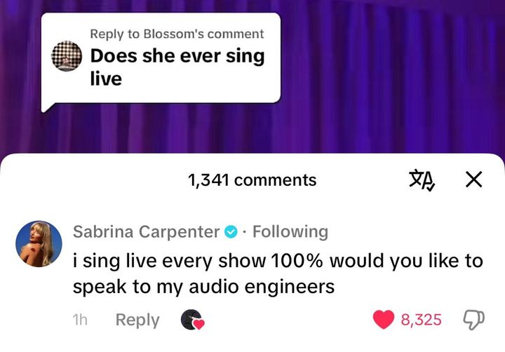 画像2: サブリナ・カーペンターが口パク？