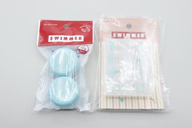 セリア SWIMMER クリームケース 2P SWIMMER ピルケース パッケージ