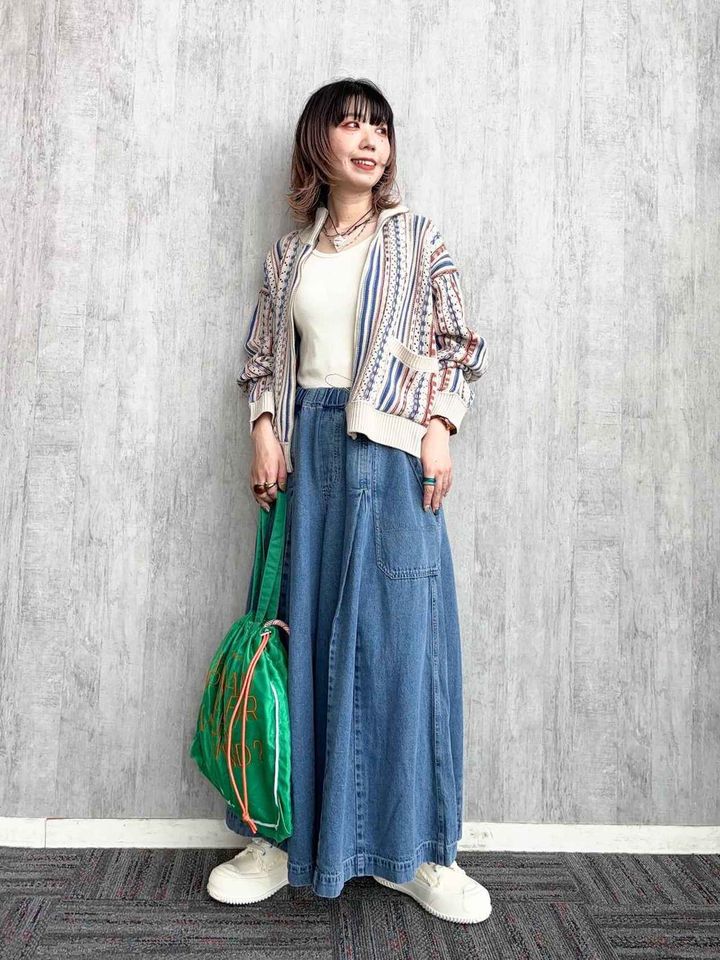 ニコアンド　デニムカーデ　インディゴmisayoさんプロデュース 悩んだら、コレでしょ！！【niko and 】羽織るだけで