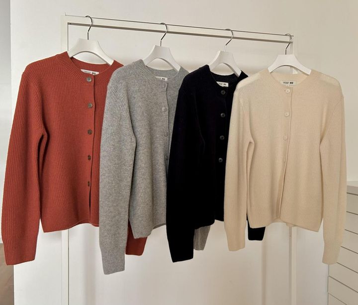 画像: 【UNIQLO and COMPTOIR DES COTONNIERS】ラムクルーネックカーディガン各¥3,990