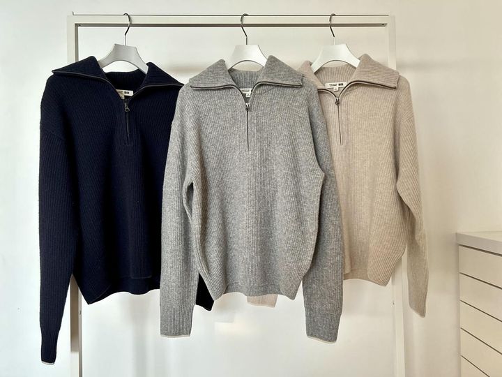 画像1: 【UNIQLO and COMPTOIR DES COTONNIERS】ラムハーフジップセーター各¥4,990