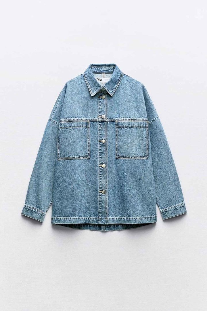 美品　デニム風ジャケット ZARA】 大人に似合う！「デニムジャケット」 | TRILL【トリル】