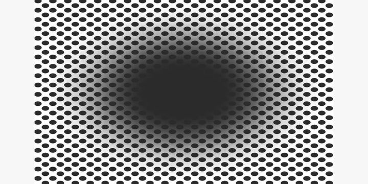 黒い穴が膨張して見える新しい錯視