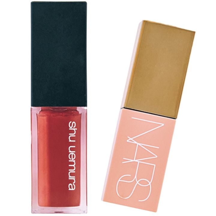 シュウウエムラのリップとナーズのリキッドチーク