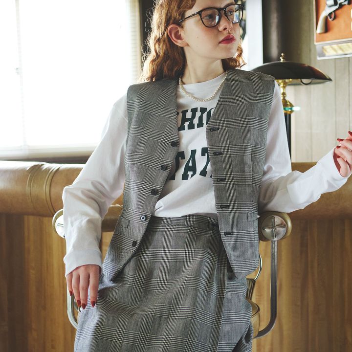 グレンチェックのセットアップをロンTでドレスダウン【マイスタンダードブック】