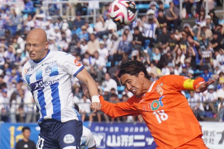 J2モンテディオ山形FWディサロ燦シルヴァーノが4試合連続得点で今季初の5連勝に大貢献！不敗神話に「全試合決めたいと思います」