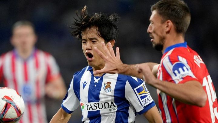 久保建英を封じるためにグリーズマンも守備に奔走！「久保との対決は楽ではない」とシメオネ監督も認める