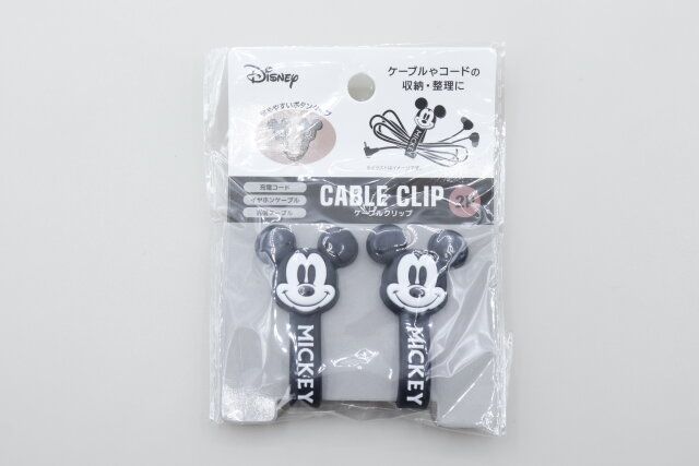 セリア ケーブルクリップ 2P ミッキーマウス パッケージ