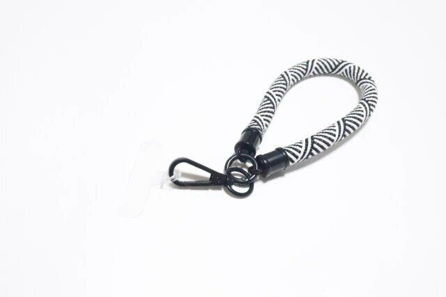 ダイソー スマホケース用 太紐ハンドストラップ モノクロ