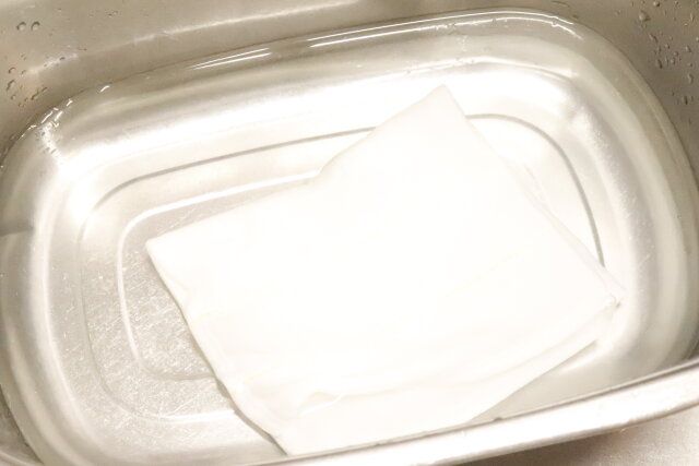 スタンダードプロダクツ かや織りふきん（黄） 使用前の準備