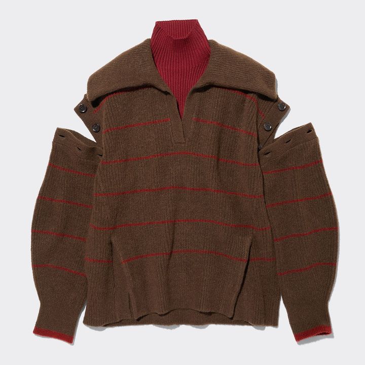 ボーダーセーラーカラーセーター ¥4,990