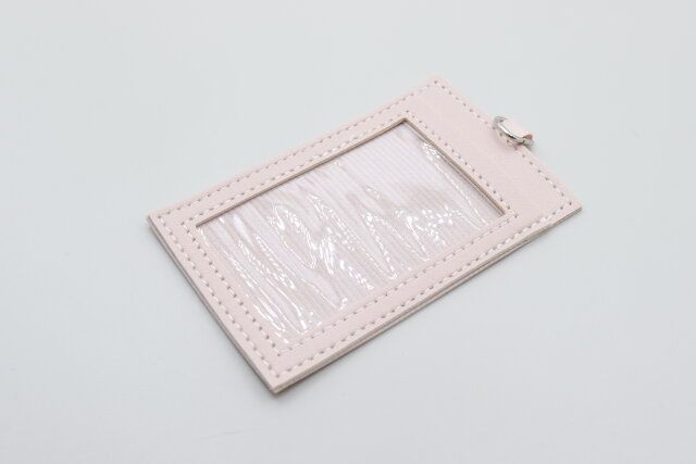 セリアの可愛い4460 キーホルダー フォトフレーム レザー調