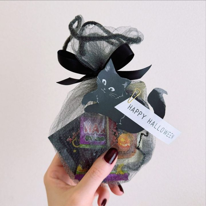 ハロウィンの手作りラッピング カルディと100均グッズを使って簡単