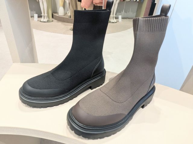 ニットソックスボリュームソールブーツ+X