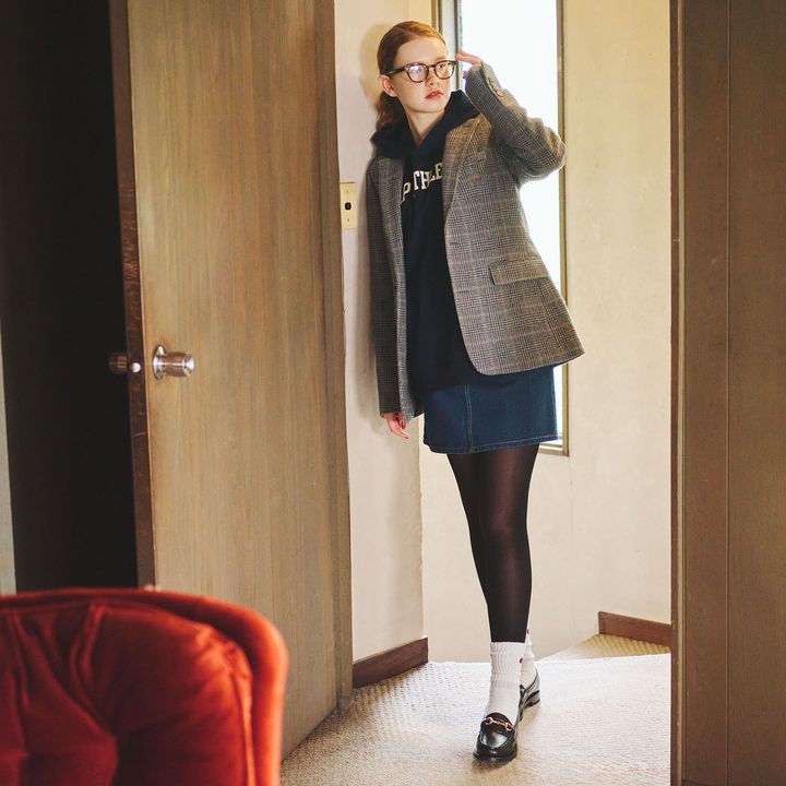 グレンチェック柄ジャケットが主役の、今どきトラッドコーデ【マイスタンダードブック】