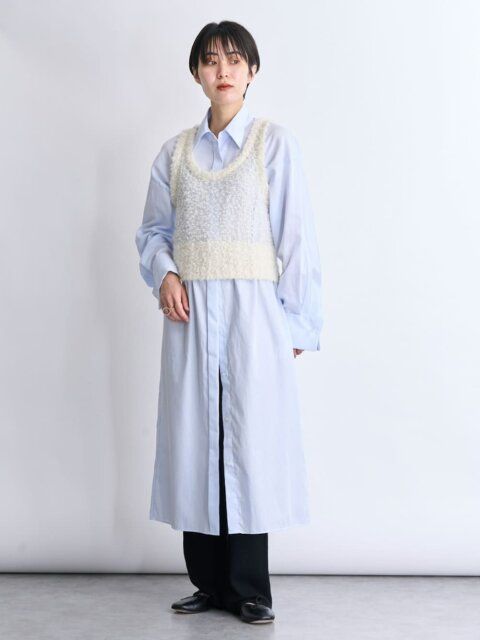 シャツワンピースコーデ3