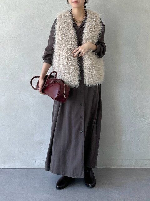 シャツワンピースコーデ5