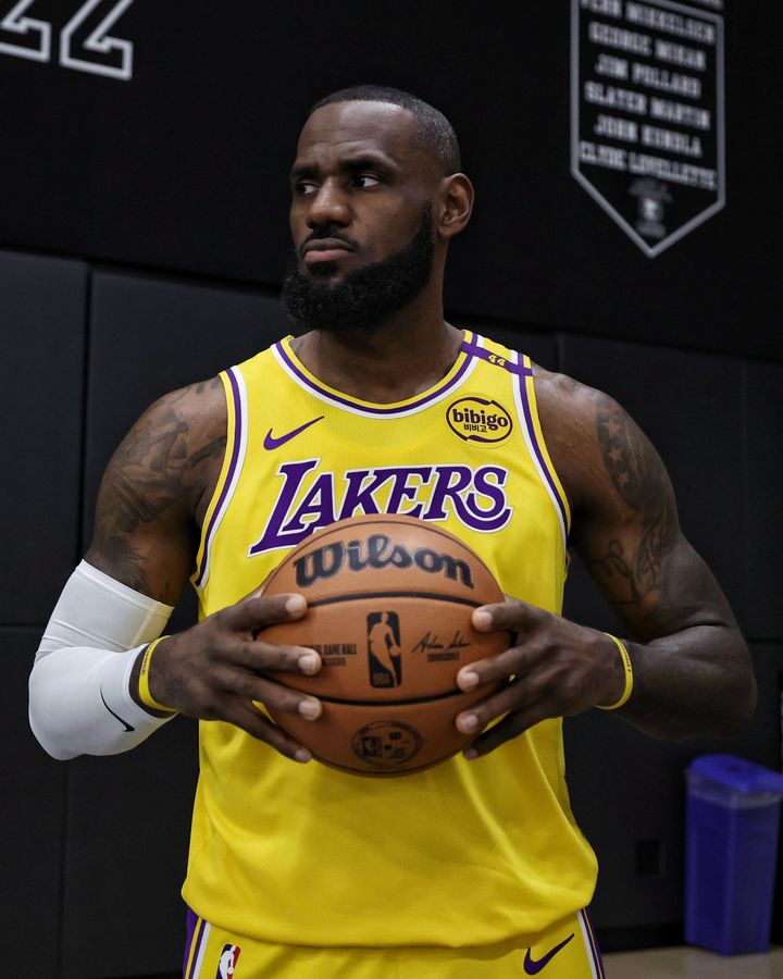 初参加のレブロン・ジェームズ。