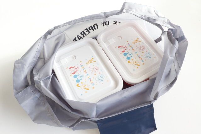 ダイソー エコバッグ（スナップ収納、LOGO） マチ サイズ感