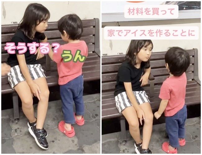 イヤイヤ期の弟に7歳お姉ちゃんの神対応