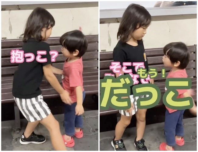 イヤイヤ期の弟に7歳お姉ちゃんの神対応