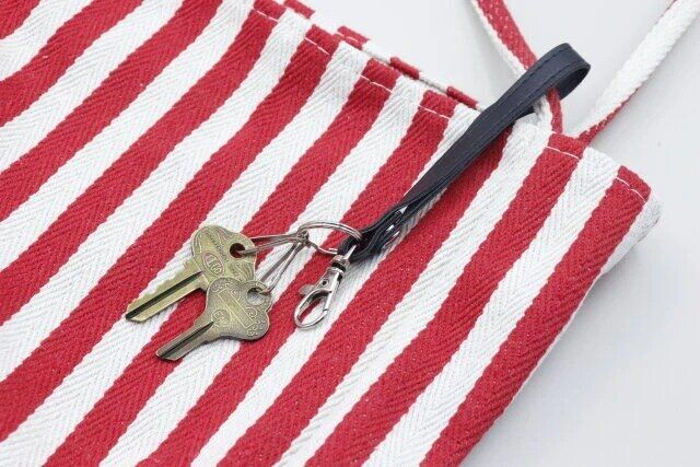 ダイソー ストラップキーホルダー 鍵を付ける