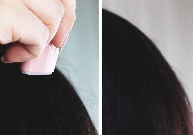 セリア ヘアバームスティック 使用例