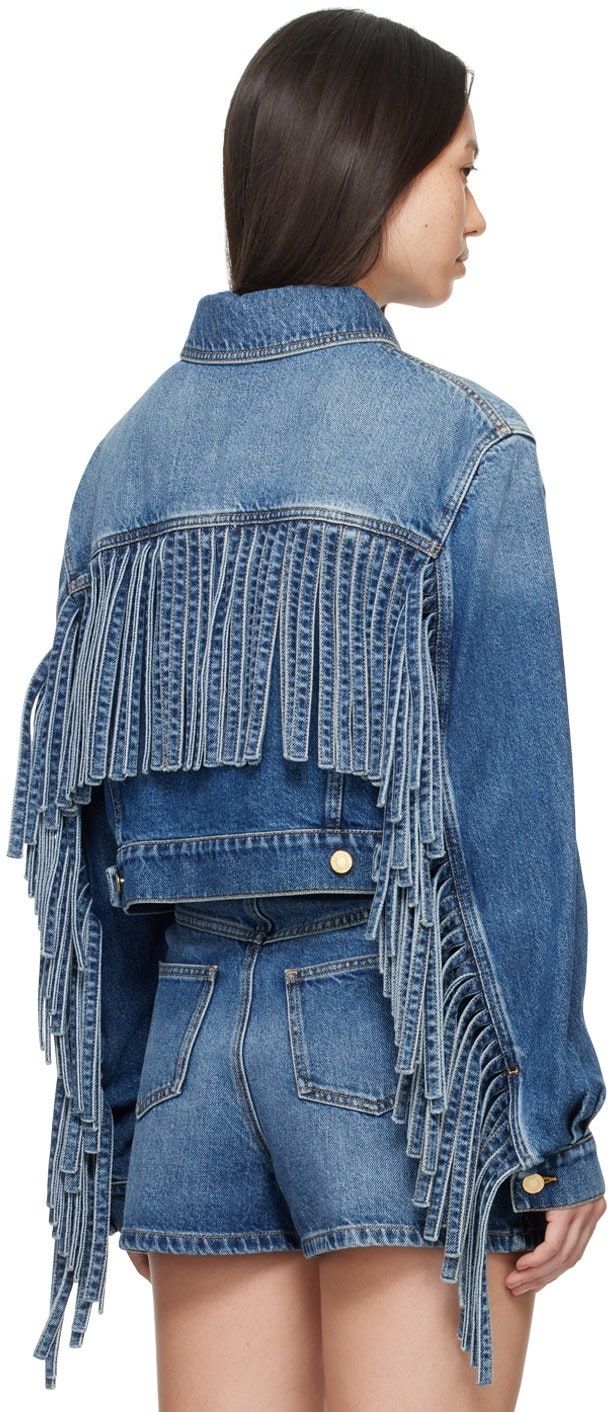 ブルー フリンジ デニムジャケット ¥237000／MOSCHINO（SSENSE）