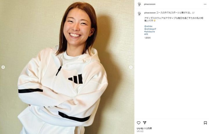 渋野日向子、“頼れる相棒”との写真を公開！「コースの外でも…」とコメント