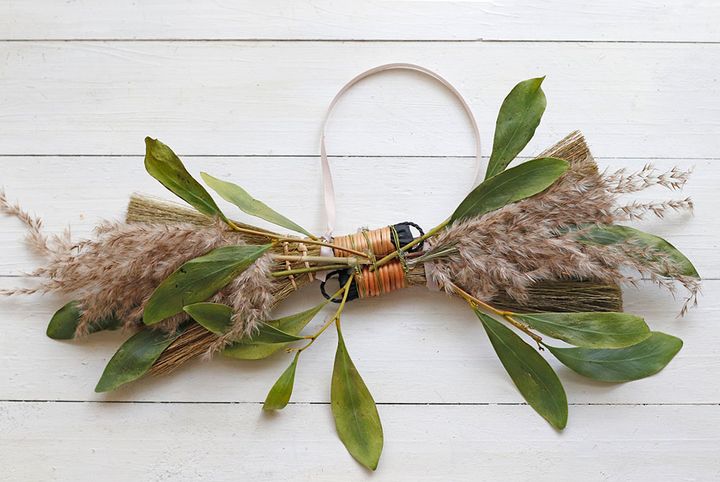 ハロウィンの横長スワッグ