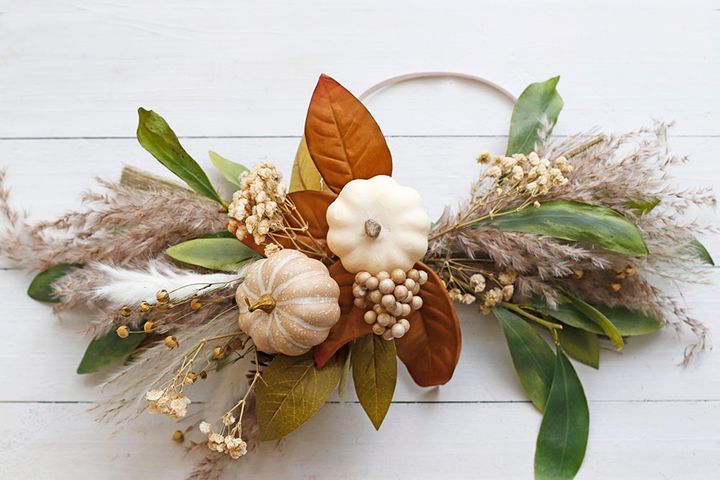 ハロウィンの横長スワッグ