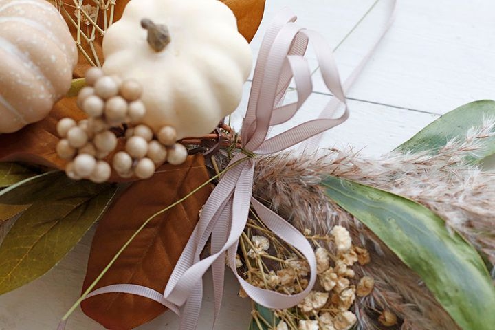 ハロウィンの横長スワッグ