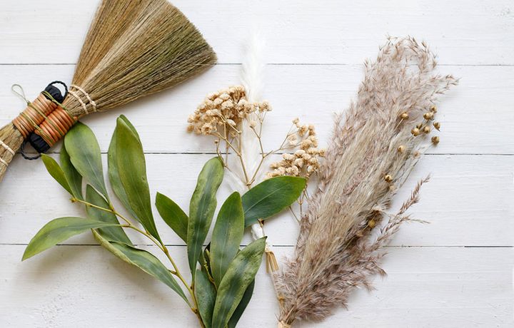 ハロウィンの横長スワッグ