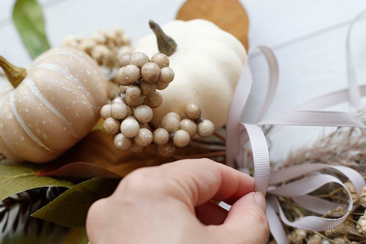 ハロウィンの横長スワッグ