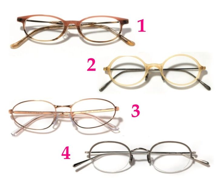 顔タイプ「フェミニン」に似合うオーバルフレームのメガネ