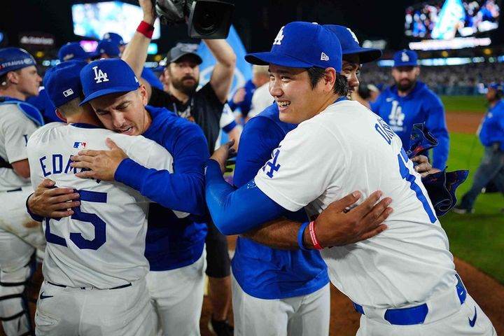 地区シリーズ突破を決めたドジャース・大谷翔平（C）Getty Images