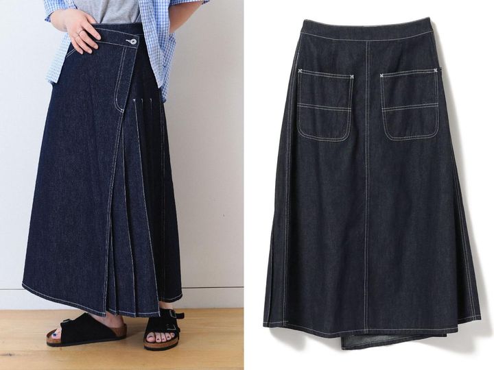 画像: 「ラップ プリーツ スカート￥16,280 出典：ビームス ボーイ