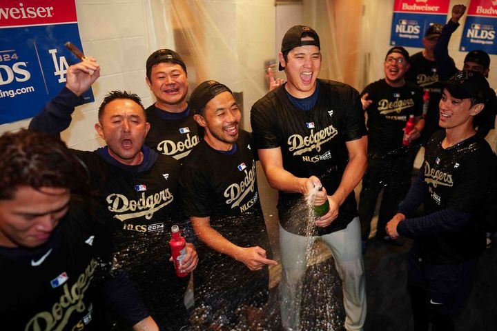 リーグ優勝決定シリーズ進出を決めたドジャース・大谷翔平（C）Getty Images