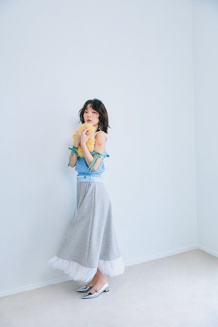 田中芽衣ファーコーデ