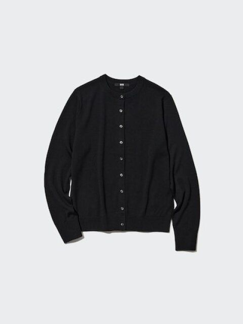 ユニクロのメリノクルーネックカーディガン