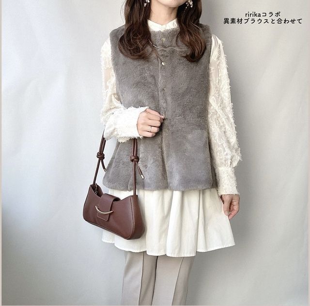 しまむらファーぺプラムベスト2