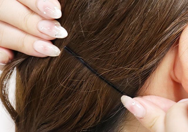 ダイソー アレンジヘアピン（5本） 使用例