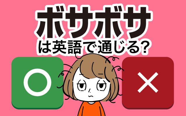 【ボサボサ】は英語で通じる？通じない？「乱れた」などの英語もご紹介