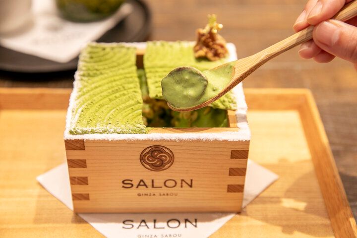 抹茶をふんだんに取り入れた和スイーツと和定食ランチが人気 ♪/銀座「SALON GINZA SABOU」