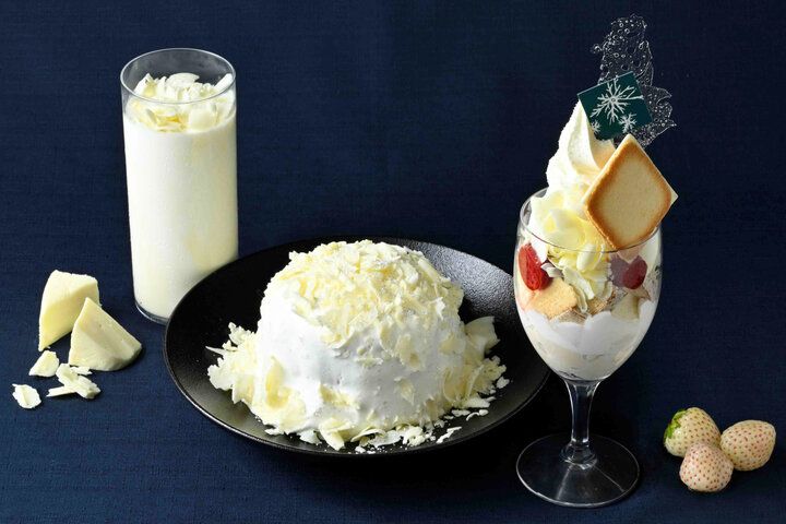 「白い恋人」で有名な「ISHIYA」直営♪道外唯一のカフェで雪のようなパフェにうっとり