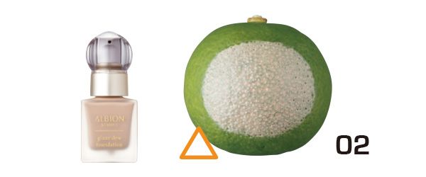 02：アルビオン／すだちの皮の表面