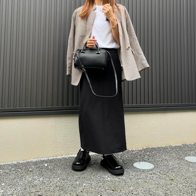 ナローロングスカート×UNIQLO：Cのブラックの「クロッグシューズ」