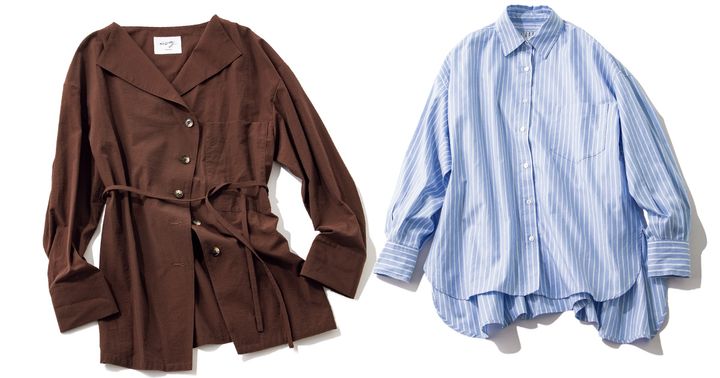 ワルツのジャケットライクシャツとサードマガジンのストライプシャツ